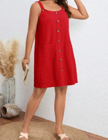 Rochie scurta SHEIN CURVE, rosu