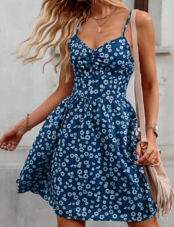 Rochie scurta SHEIN, albastru Albastru