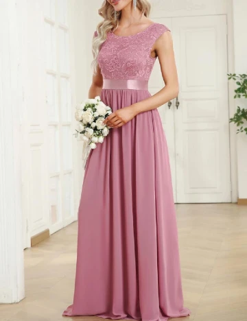 Rochie lunga Ever-Pretty, roz Roz