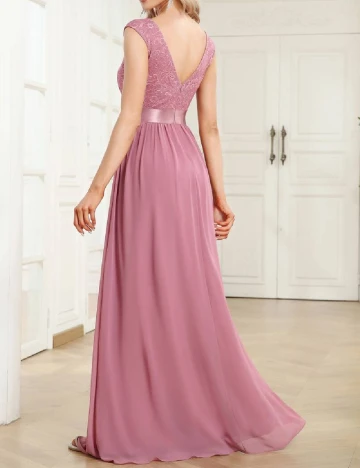 Rochie lunga Ever-Pretty, roz Roz