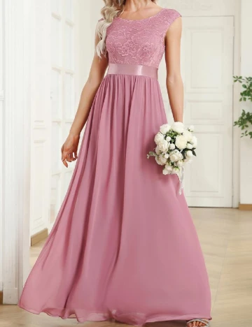 Rochie lunga Ever-Pretty, roz Roz