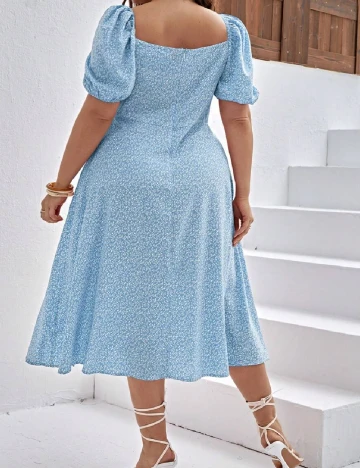 Rochie medie SHEIN CURVE, albastru