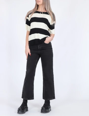 Bluza Jacqueline de Yong, alb/negru Negru