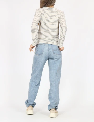 Bluza Only, crem/albastru