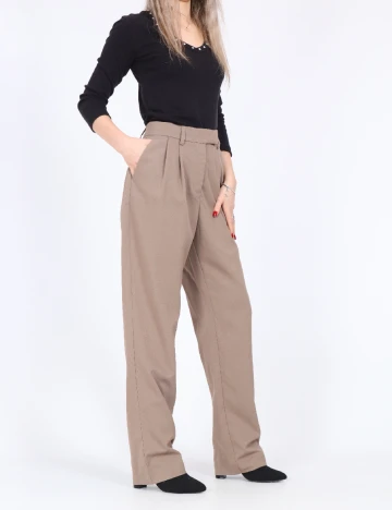 Pantaloni Pieces, maro Maro