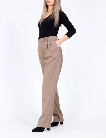 Pantaloni Pieces, maro Maro