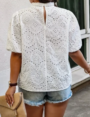 Bluza SHEIN CURVE, alb Alb