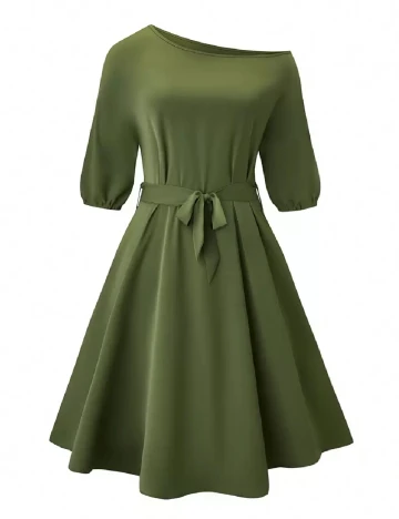 Rochie medie SHEIN CURVE, verde