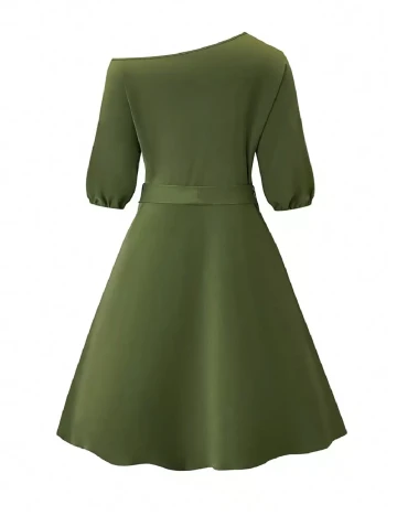 Rochie medie SHEIN CURVE, verde