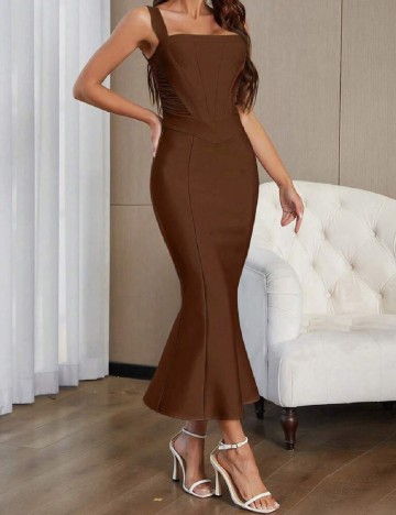 
						Rochie medie SHEIN, maro
