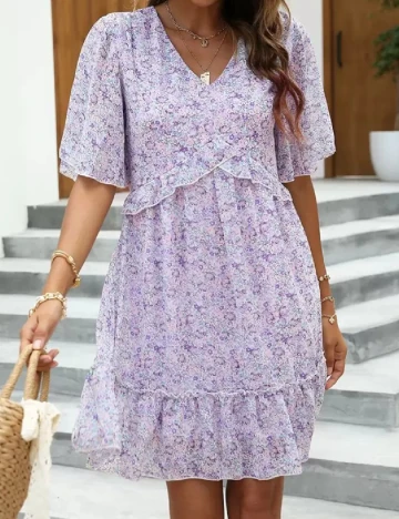 Rochie scurta SHEIN, floral print