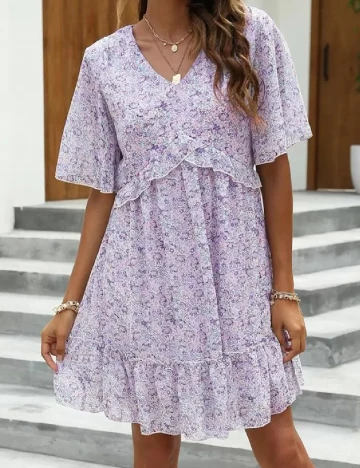 Rochie scurta SHEIN, floral print