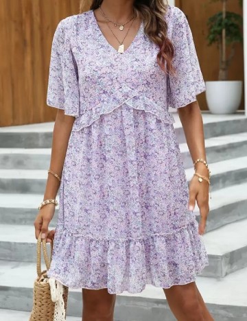 Rochie scurta SHEIN, floral print