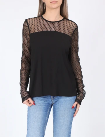 Bluza Pieces, negru