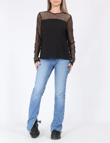 Bluza Pieces, negru
