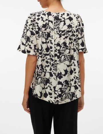 Bluza Vero Moda, alb/negru