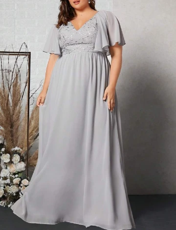 Rochie lunga SHEIN CURVE, gri Gri