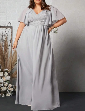 Rochie lunga SHEIN CURVE, gri Gri