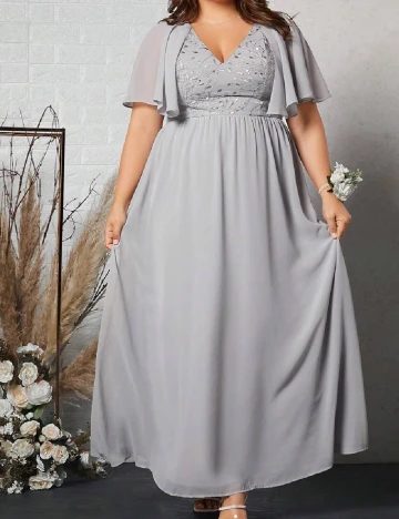 Rochie lunga SHEIN CURVE, gri Gri