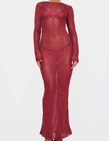 
						Rochie lunga PRETTYLITTLETHING, rosu