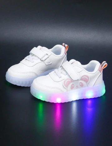 Adidasi cu luminite Shein Kids, alb