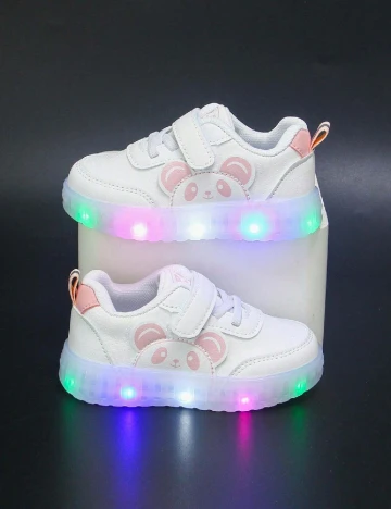 Adidasi cu luminite Shein Kids, alb