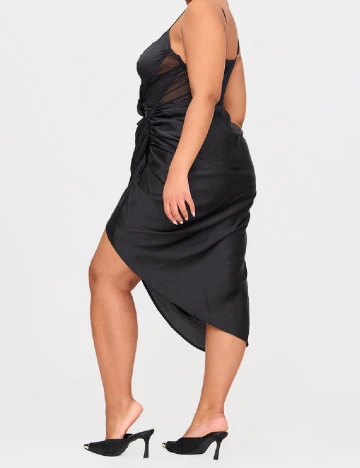Rochie medie PRETTYLITTLETHING Plus Size, negru Negru