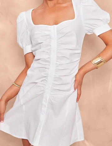 Rochie scurta PRETTYLITTLETHING, alb Alb
