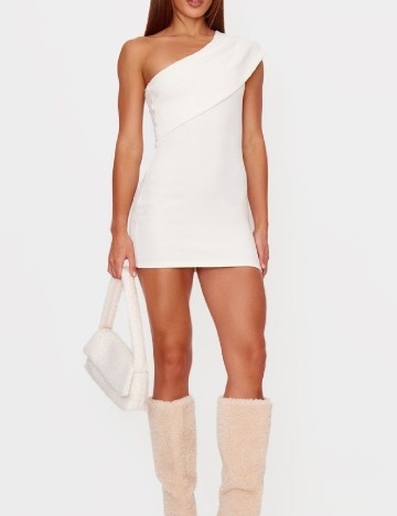 
						Rochie scurta PRETTYLITTLETHING, alb