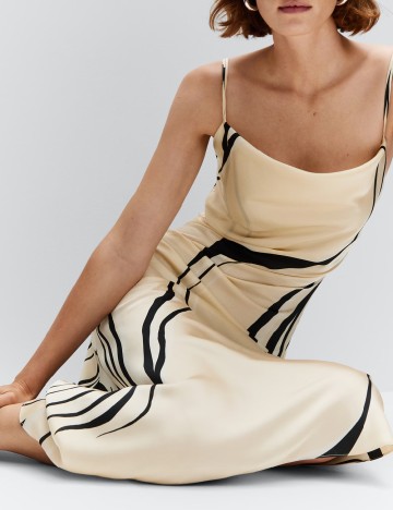 Rochie medie Mango, crem