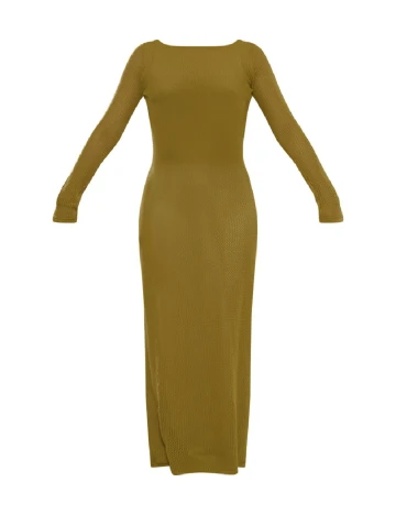 Rochie lunga PRETTYLITTLETHING, verde