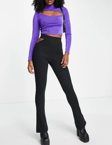 Pantaloni Public Desire, negru