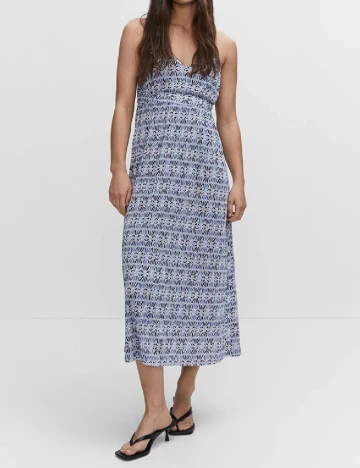 Rochie medie Mango, albastru Albastru