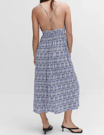 Rochie medie Mango, albastru Albastru