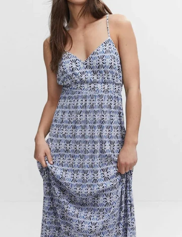 Rochie medie Mango, albastru Albastru