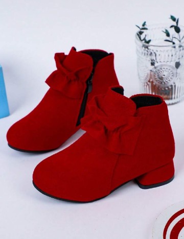 
						Botine Shein Kids, rosu