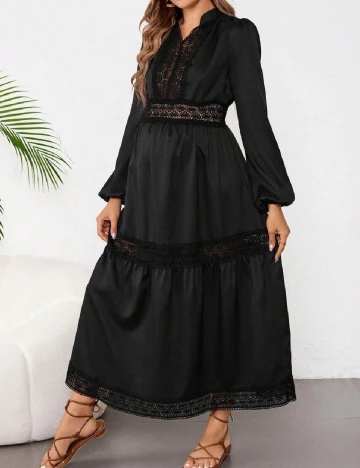 Rochie lunga SHEIN Maternity, negru