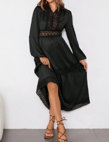 Rochie lunga SHEIN Maternity, negru
