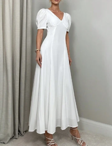 Rochie lunga SHEIN, alb Alb