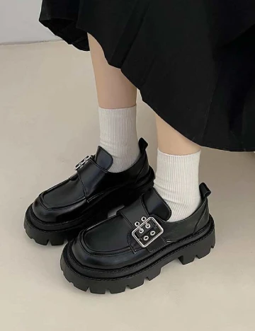 Mocasini SHEIN, negru Negru