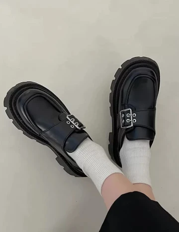 Mocasini SHEIN, negru Negru