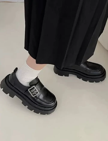Mocasini SHEIN, negru Negru
