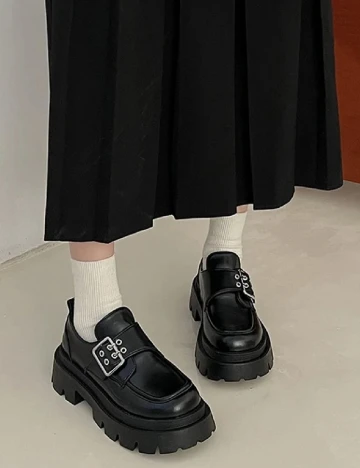 Mocasini SHEIN, negru Negru