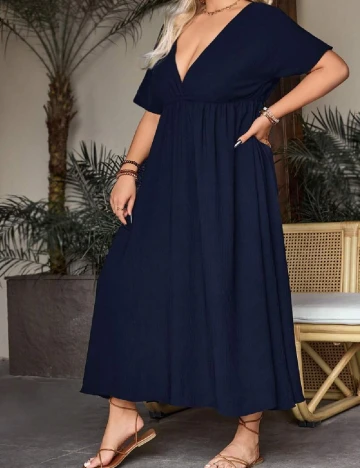 Rochie lunga SHEIN CURVE, albastru Albastru