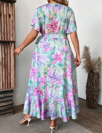 Rochie medie SHEIN CURVE, floral print