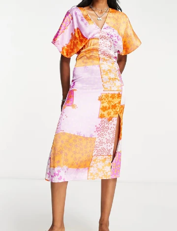 Rochie medie Violet Romance, mix culori Mix culori