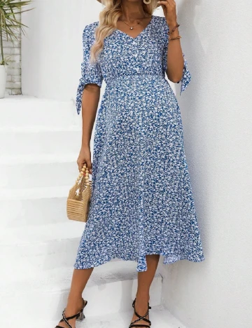 Rochie medie SHEIN Maternity, albastru