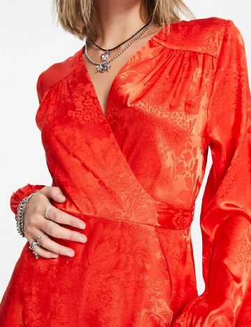 Rochie scurta Flounce London, rosu Rosu
