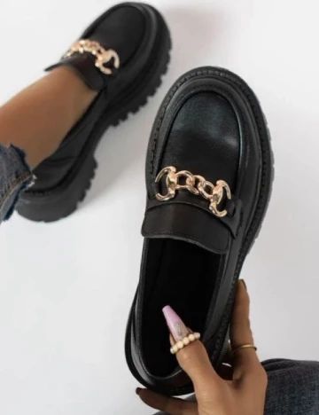Mocasini SHEIN, negru Negru