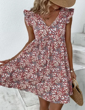 Rochie scurta SHEIN, rosu Rosu